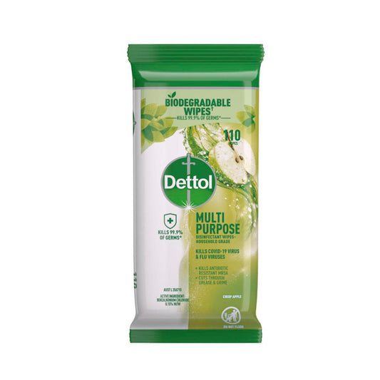 Dettol Disinfectant Multipurpose Cleaning Wipes Apple - 110 Pack