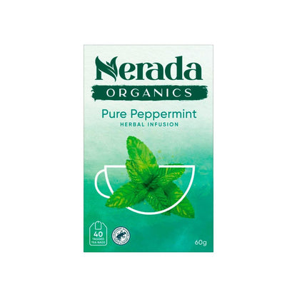 Nerada Organics Peppermint Tea Bags 40 Pack - 60g