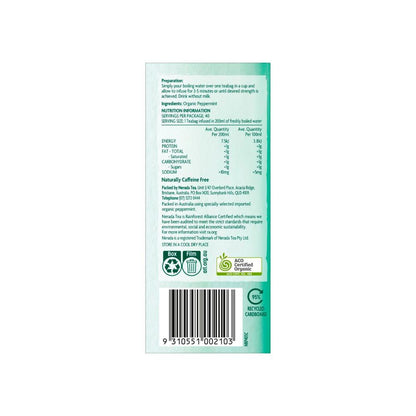 Nerada Organics Peppermint Tea Bags 40 Pack - 60g