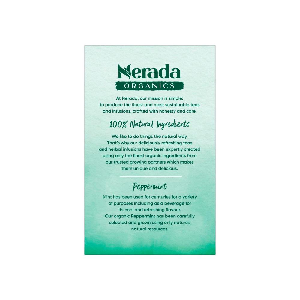 Nerada Organics Peppermint Tea Bags 40 Pack - 60g