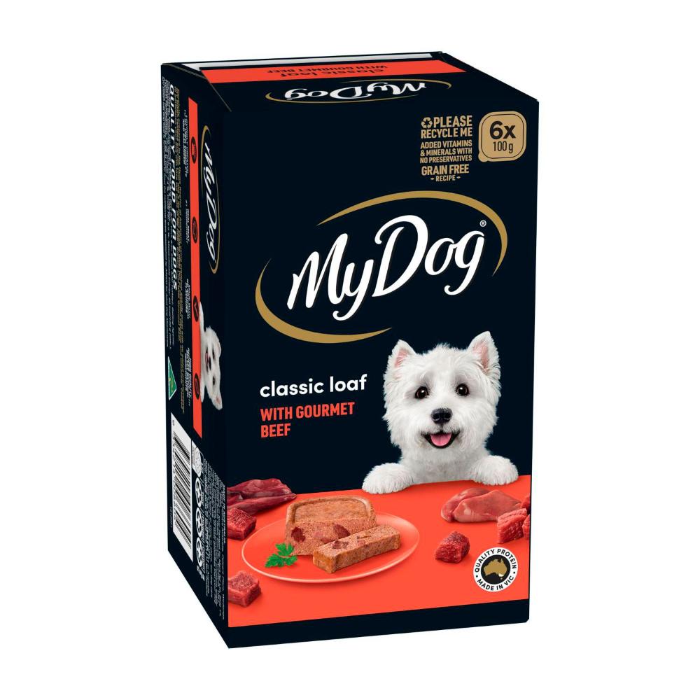 My Dog Adult Wet Dog Food assic Loaf With Gourmet Beef 6x100g Trays - 6 pack