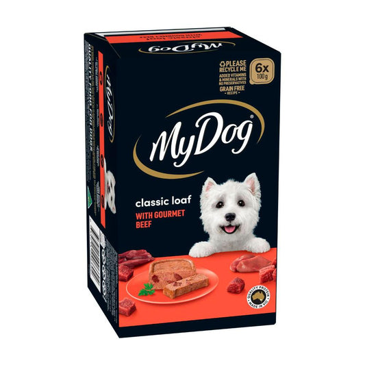 My Dog Adult Wet Dog Food assic Loaf With Gourmet Beef 6x100g Trays - 6 pack