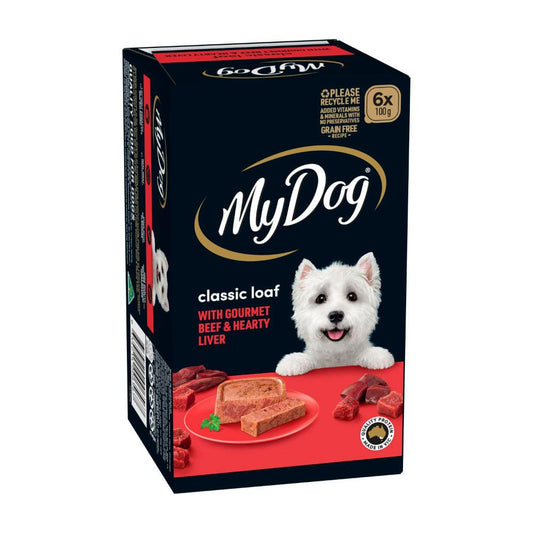 My Dog assic Loaf With Gourmet Beef & Hearty Liver 6x100g Wet Dog Food - 6 pack