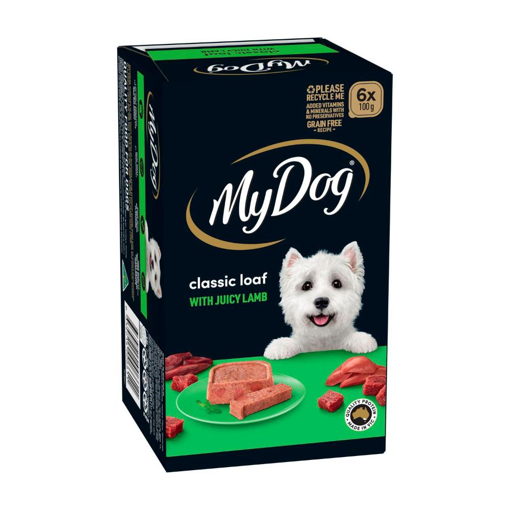 My Dog Adult Wet Dog Food Classic Loaf With Juicy Lamb 6x100g Trays - 6 pack