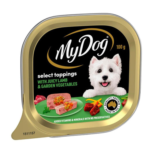 My Dog Select Toppings With Juicy Lamb & Garden Vegetables Adult Wet Dog Food - 100g