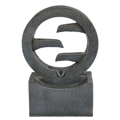 Northcote Pottery Symphonic Circles Water Feature - 34 x 17 x 48cm