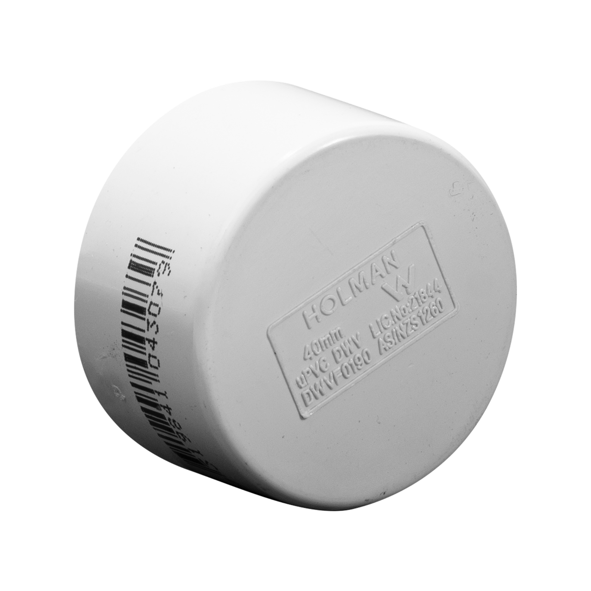 Holman DWV PVC Cap - 40mm - PVC - Sewer and Vent Use