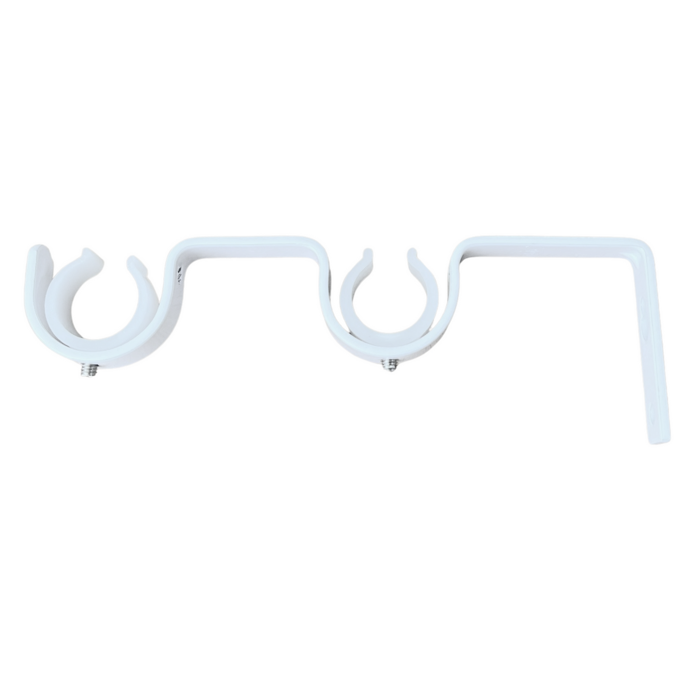 Pillar Double Curtain Rod Bracket - White - 16mm & 25mm - 1 Pair