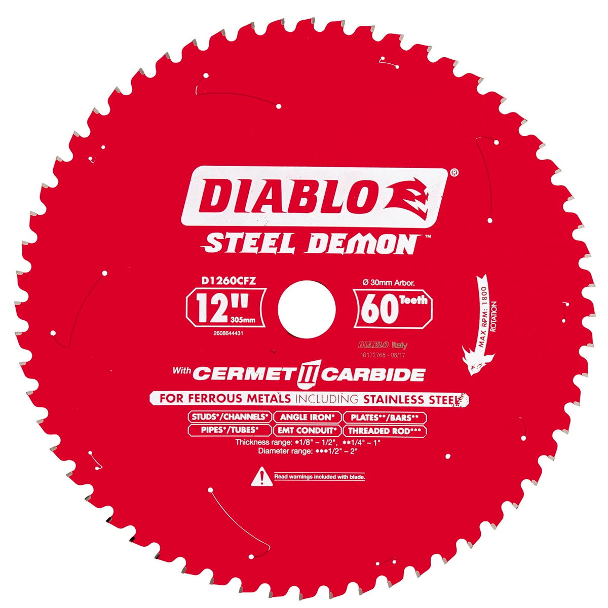Diablo Circular Saw Blade - 305mm Steel - 60 Teeth - Durable Cuts