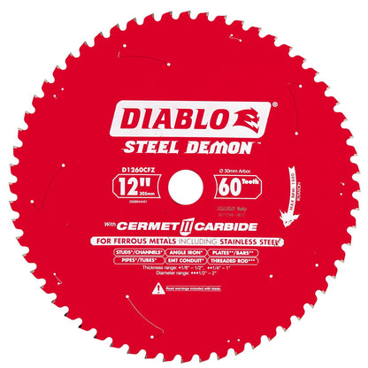 Diablo Circular Saw Blade - 305mm Steel - 60 Teeth - Durable Cuts