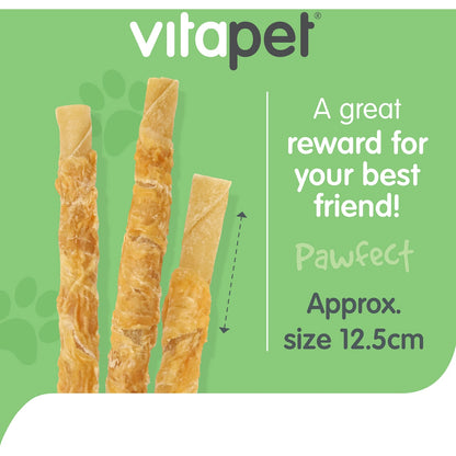 Vita Pet Chewz Chicken Wrapped Rawhide Dog Treats 18 Pack