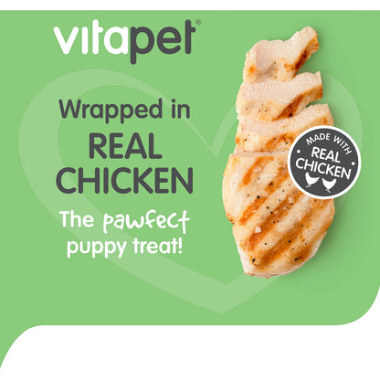 Vita Pet Chewz Chicken Wrapped Rawhide Dog Treats 18 Pack
