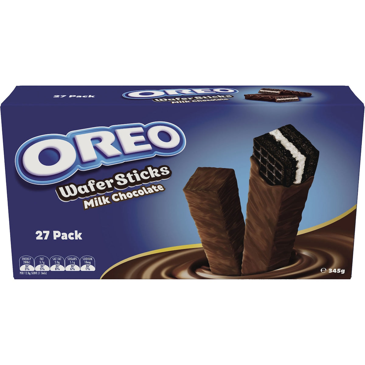 Oreo Milk Chocolate Wafer Sticks Biscuits Large 27 Pack