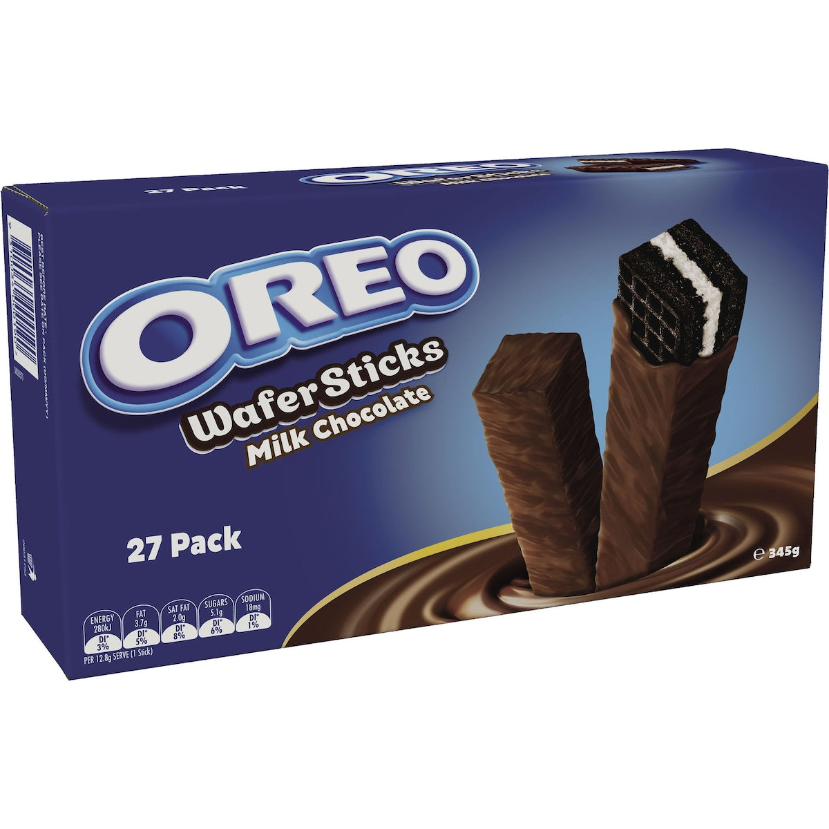 Oreo Milk Chocolate Wafer Sticks Biscuits Large 27 Pack