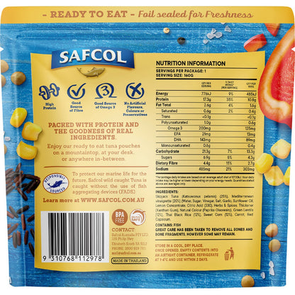 Safcol Tuna Pouch Lentils & Black Rice 160g