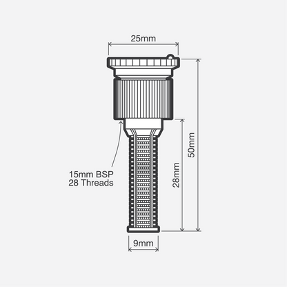 Holman Adjustable Nozzle - 3.6m - Plastic - Full Arc Adjustment