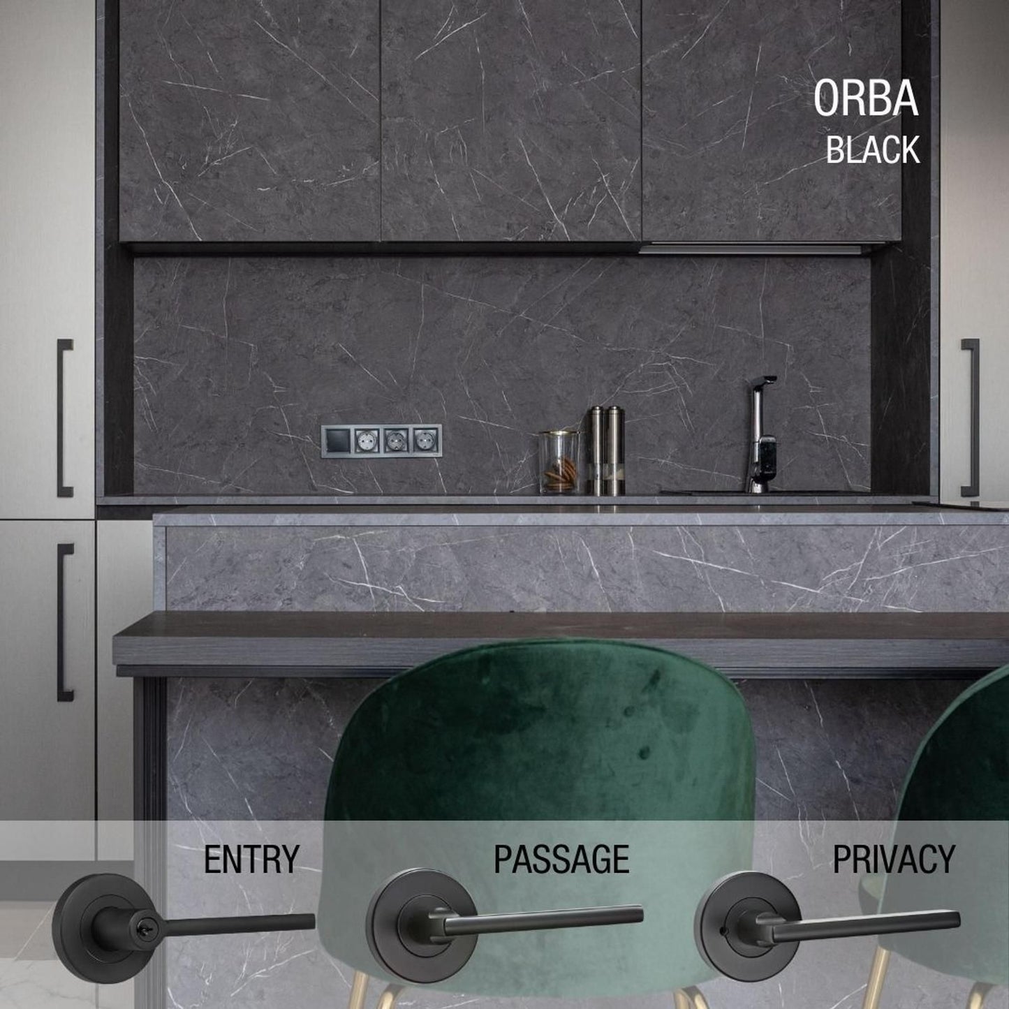 Lemaar Black Orba Privacy Set - 65mm