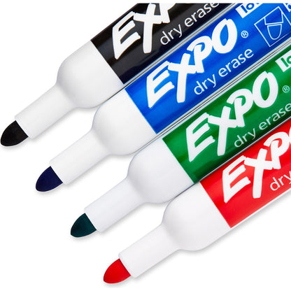 Expo Whiteboard Marker Pens Bullet Tip, Assorted Colours 4 Pack