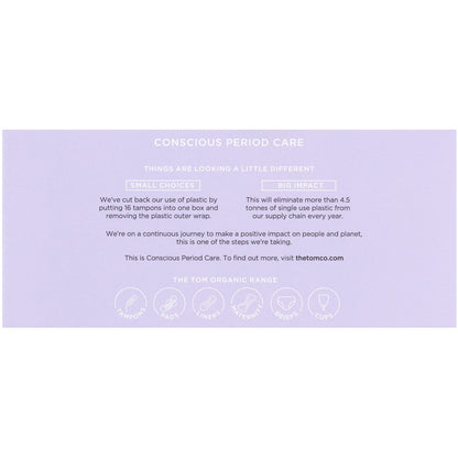 Tom Organic Super Tampons 2x8 Pack