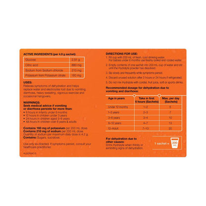 Hydralyte Sachet Orange - 24 pack