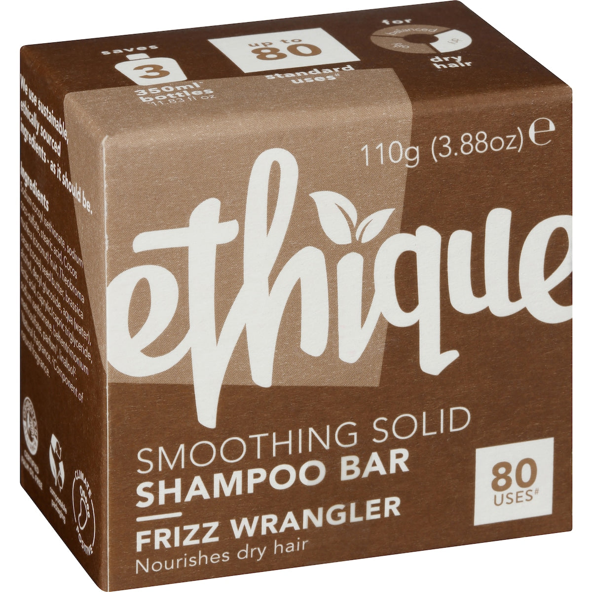 Ethique Solid Shampoo Bar Frizz Wrangler Dry Or Frizzy Hair 110g