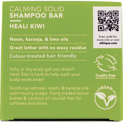 Ethique Solid Shampoo Bar Heali Kiwi Touchy Scalps 110g