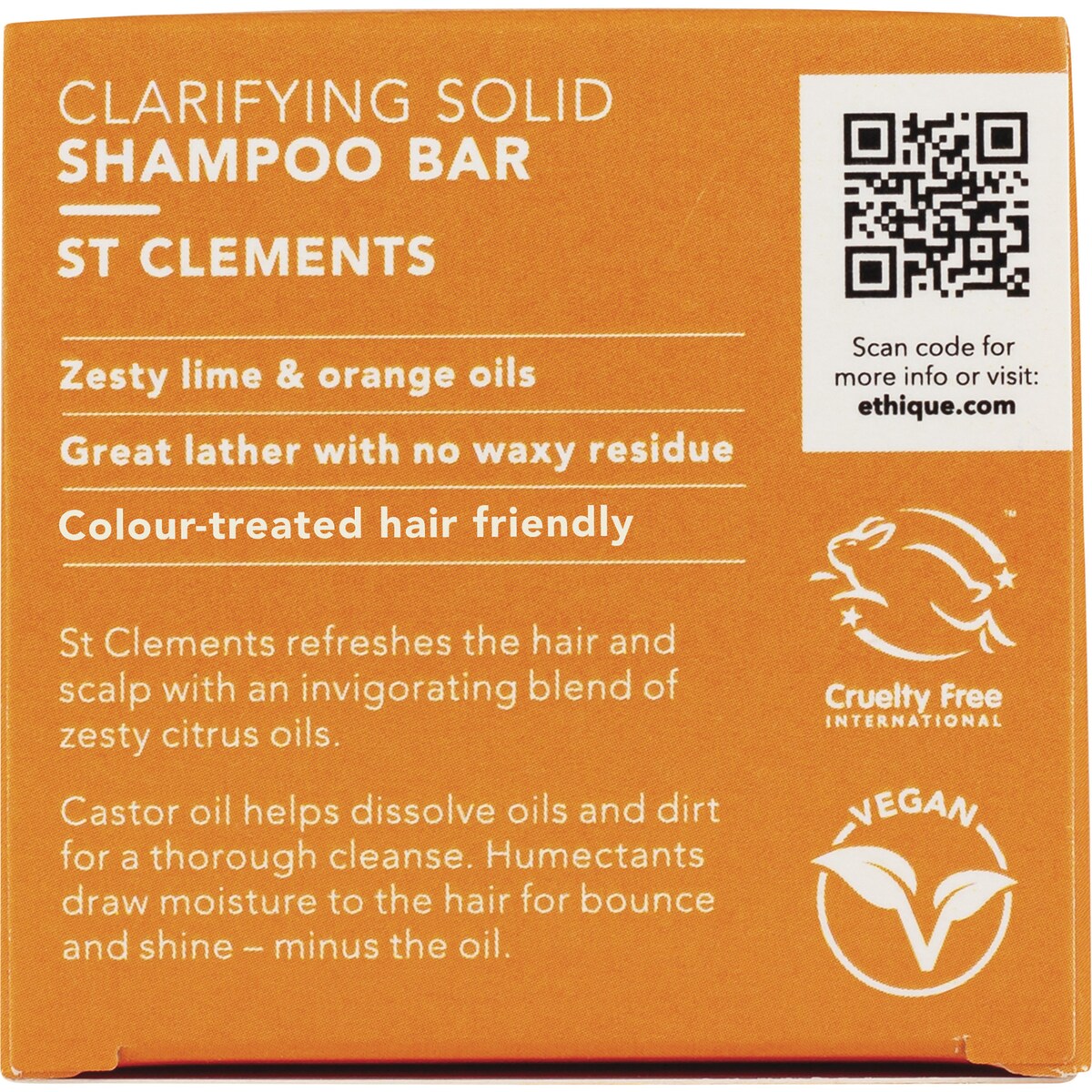 Ethique Solid Shampoo Bar St Clements Oily Hair 110g