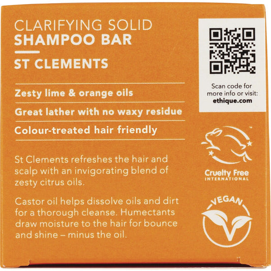Ethique Solid Shampoo Bar St Clements Oily Hair 110g