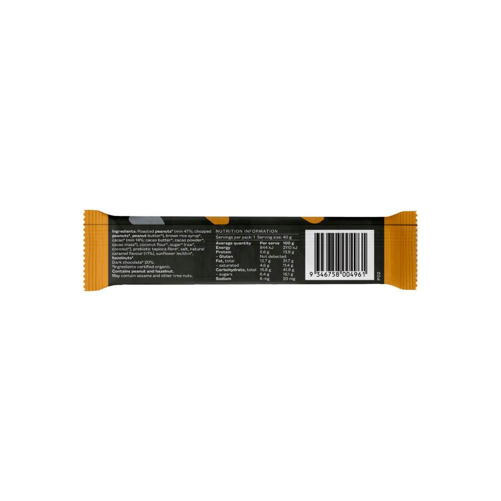 Pana Organic Dark Choc Peanut Caramel Snack Bar - 40g