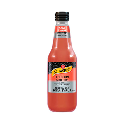 Schweppes Zero Sugar Lemon Lime Bitters Soda Syrup Sugar Free Cordial - 300mL