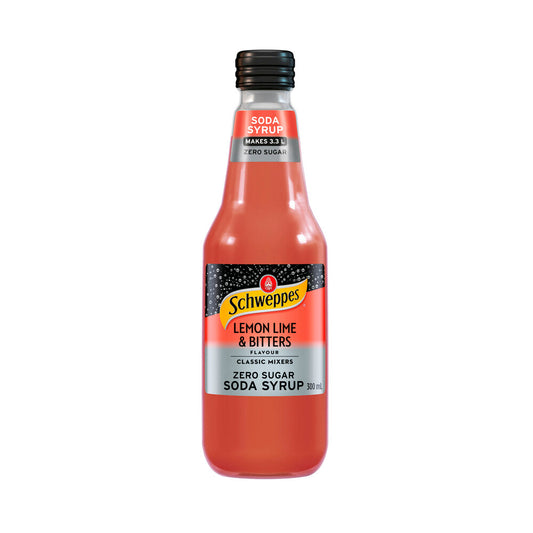 Schweppes Zero Sugar Lemon Lime Bitters Soda Syrup Sugar Free Cordial - 300mL