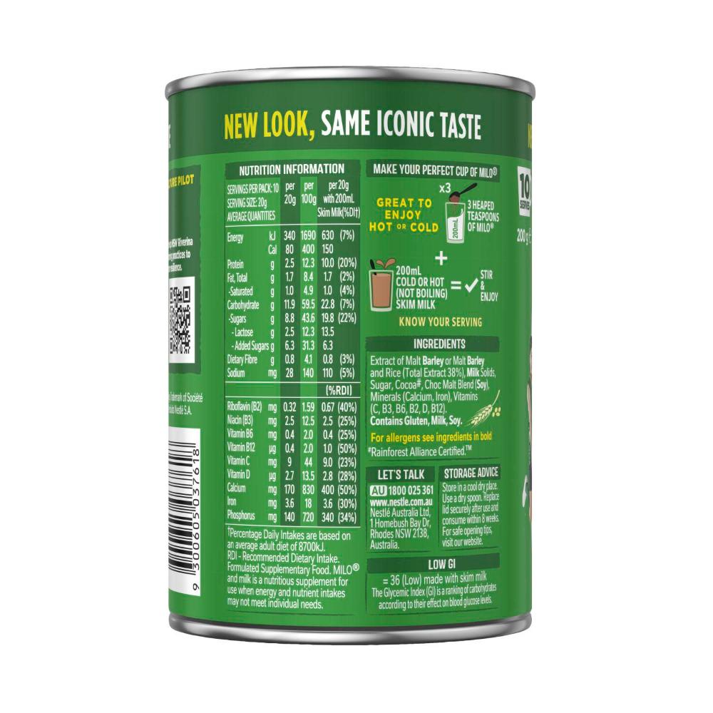 Milo Chocolate Malt Powder Hot Or Cold Drink - 200g