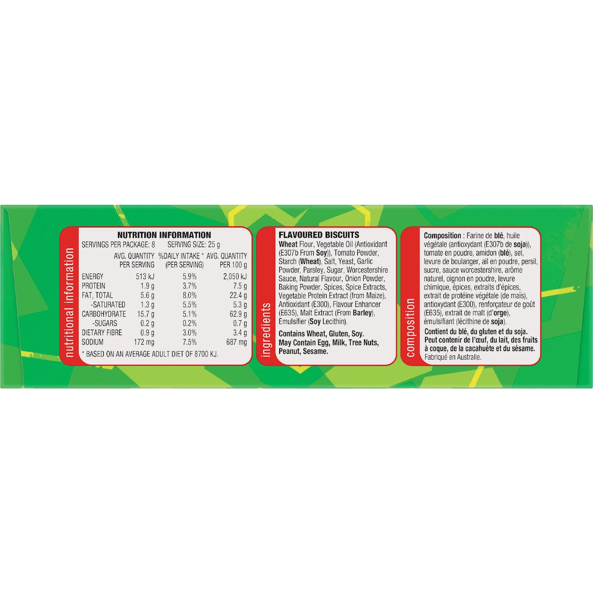 Arnotts Shapes Cracker Biscuits Barbecue 8 Pack