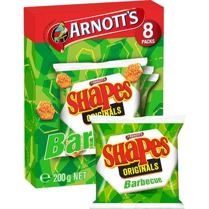 Arnotts Shapes Cracker Biscuits Barbecue 8 Pack