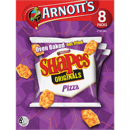 Arnotts Shapes Multipack Cracker Biscuits Pizza 8 pack