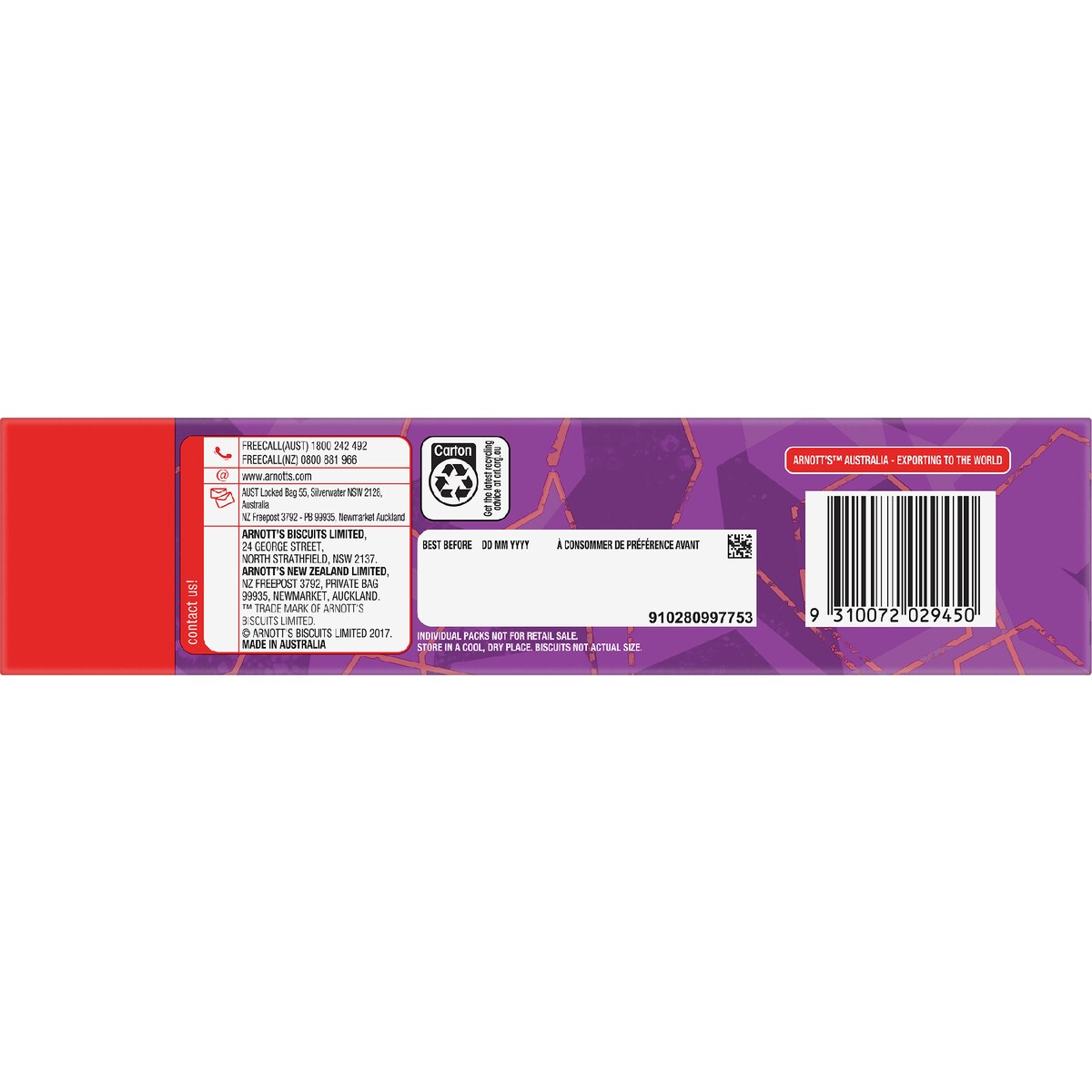 Arnotts Shapes Multipack Cracker Biscuits Pizza 8 pack