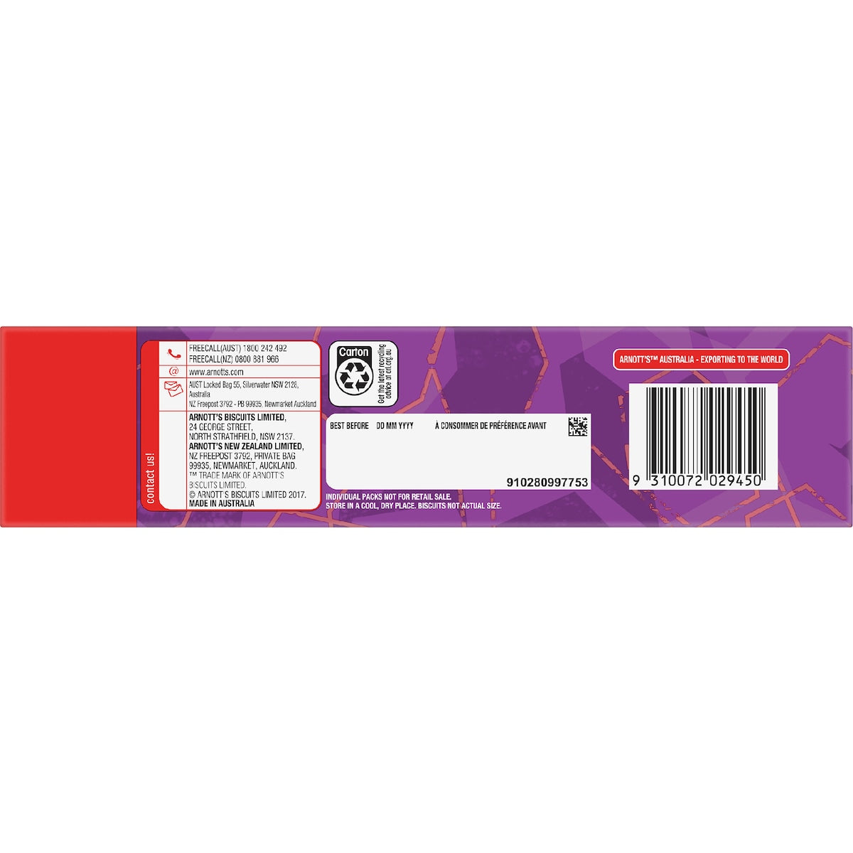 Arnotts Shapes Multipack Crackers Pizza 8 Pack