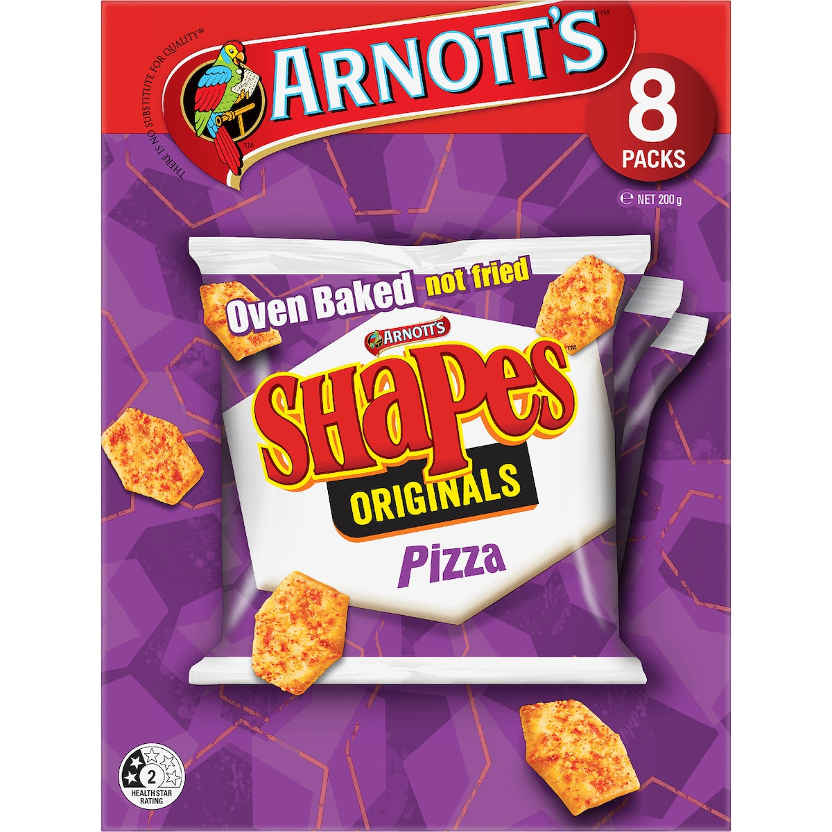 Arnotts Shapes Multipack Crackers Pizza 8 Pack