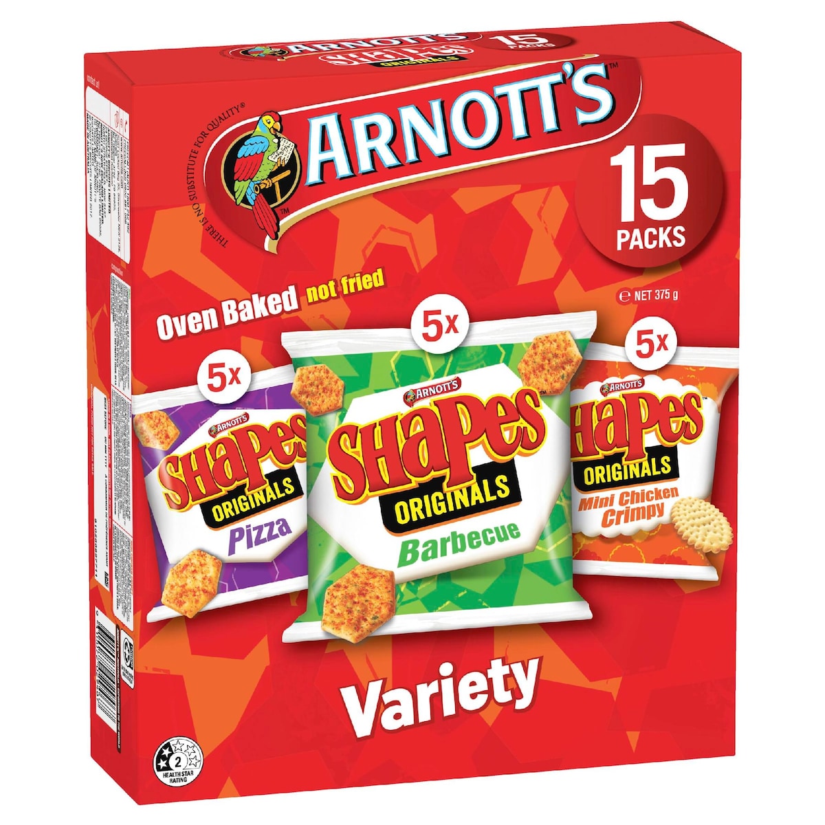 Arnotts Shapes Cracker Biscuits Variety 15 Pack