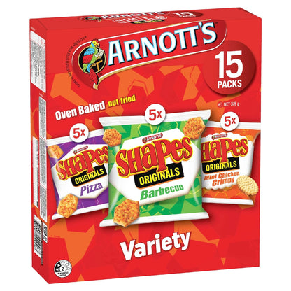 Arnotts Shapes Cracker Biscuits Variety 15 Pack