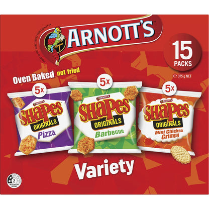 Arnotts Shapes Cracker Biscuits Variety 15 Pack