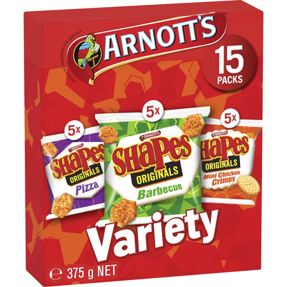 Arnotts Shapes Cracker Biscuits Variety 15 Pack