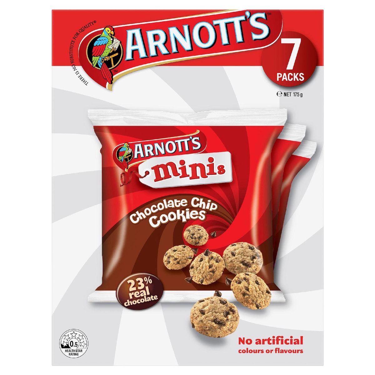 Arnotts Mini Choc Chip Cookie Multipack Biscuits 7 pack