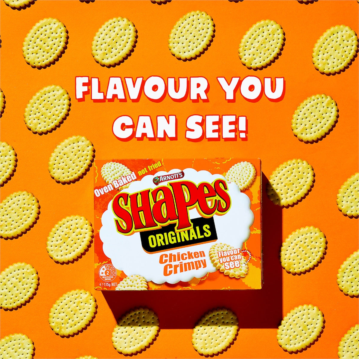 Arnotts Shapes Multipack Crackers Mini Chicken Crimpy 8 Pack