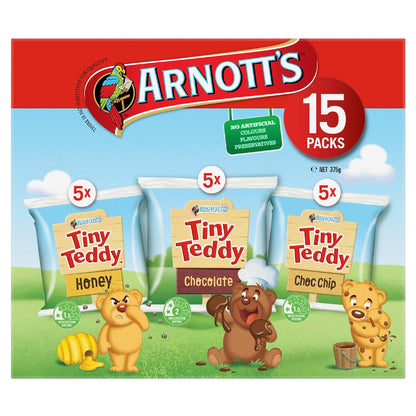 Arnotts Tiny Teddy Variety Biscuits 15 Pack