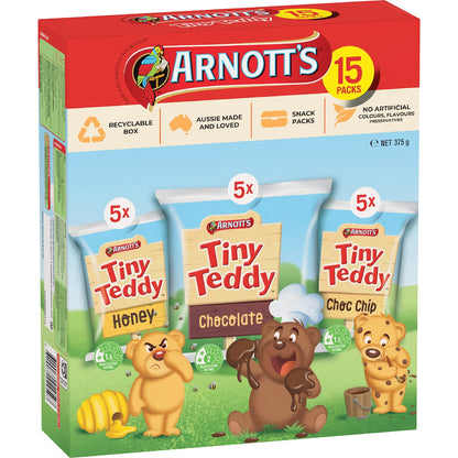 Arnotts Tiny Teddy Variety Biscuits 15 Pack