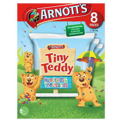 Arnotts Tiny Teddy Hundreds & Thousands Multipack Biscuits 8 pack