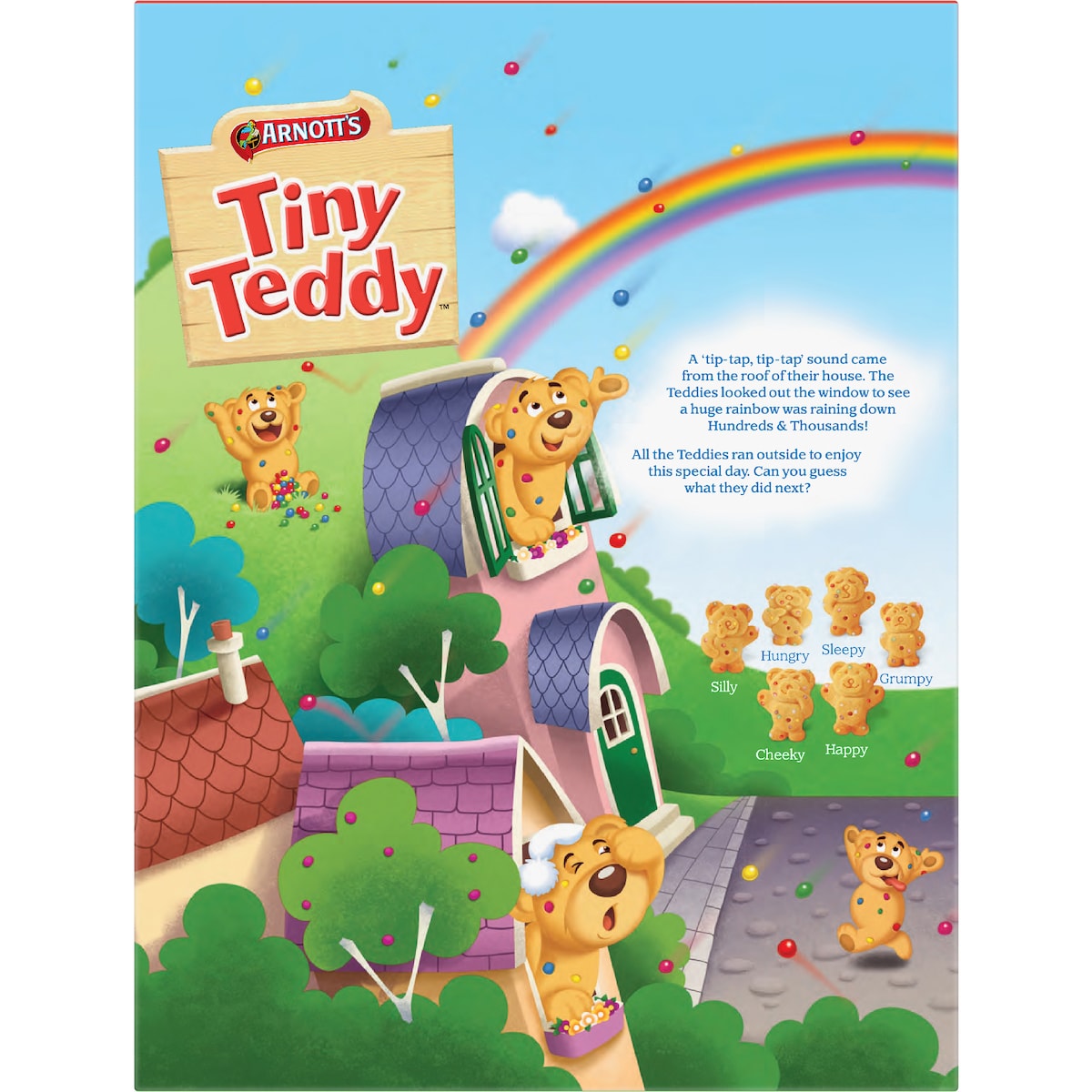 Arnotts Tiny Teddy Hundreds & Thousands Biscuits 8 Pack