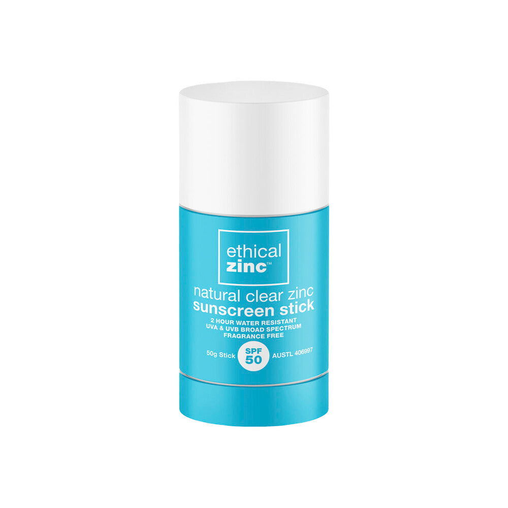Ethical Zinc Natural Clear Zinc Sunscreen Stick Spf50+ - 50g