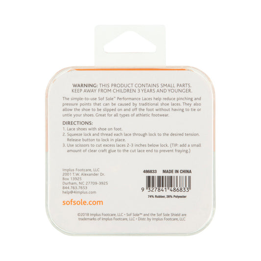Sofsole Performance Lace 38 Solid Black - 1 each